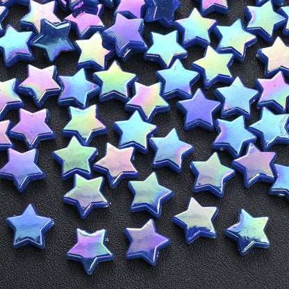 100-Piece 11 mm AB Acrylic Star Beads