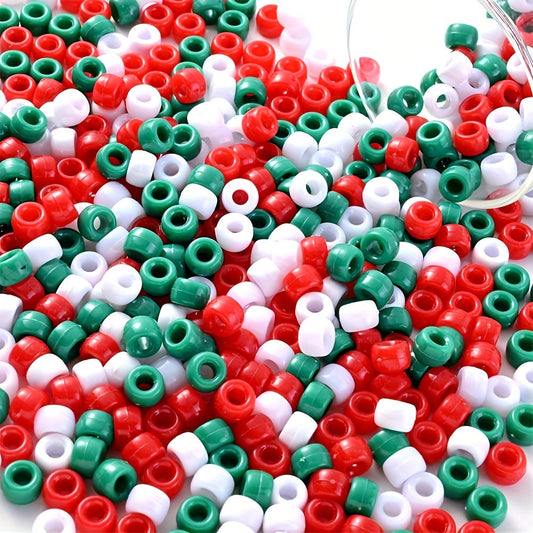 Mixed Color Large Hole Acrylic Beads