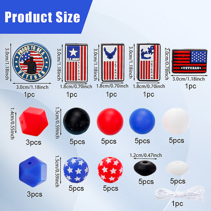 Mix Style Silicone Beads Set with Beading Pens