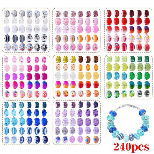 Resin Big Hole Beads Set