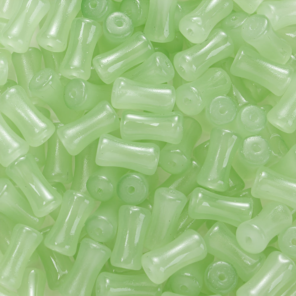 6x12mm 50pcs Mix Colors Coloured Glaze Bamboo Beads