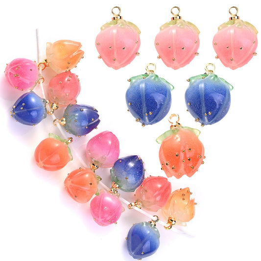 Acrylic Flower Bud Charms