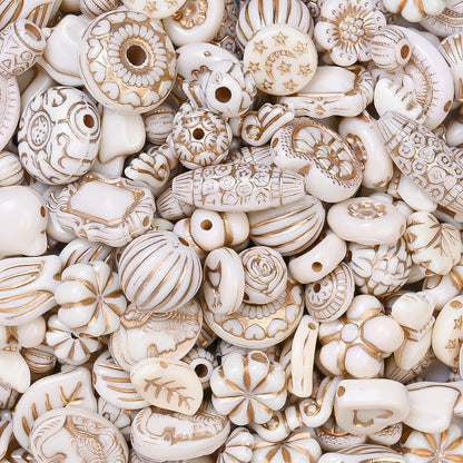30g/bag 8-30mm Bohemian Style Acrylic Shape Beads