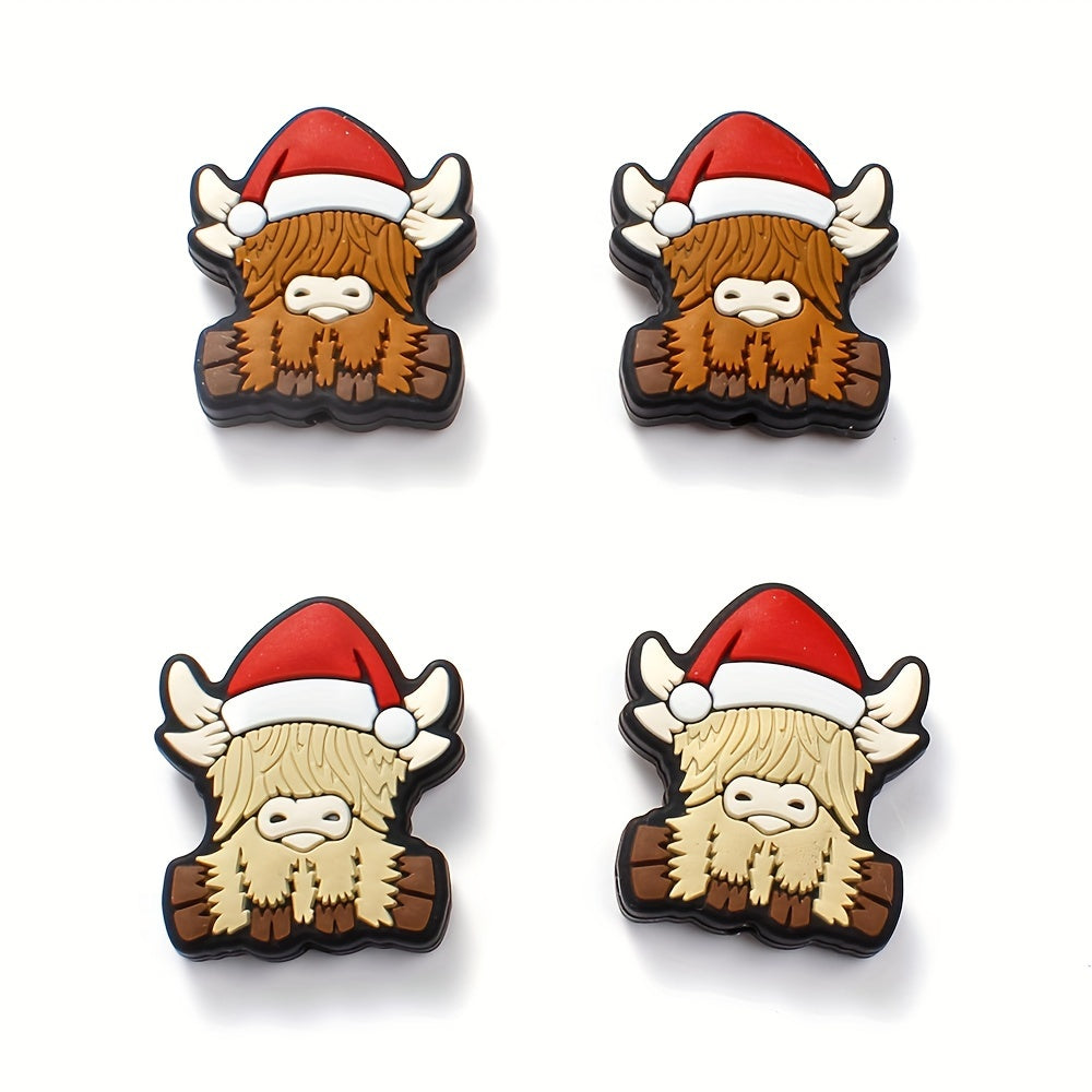 Silicone Christmas Calf Beads