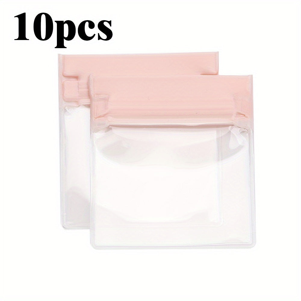 10-Piece Clear Plastic Self-Sealing Jewelry Packaging Bags