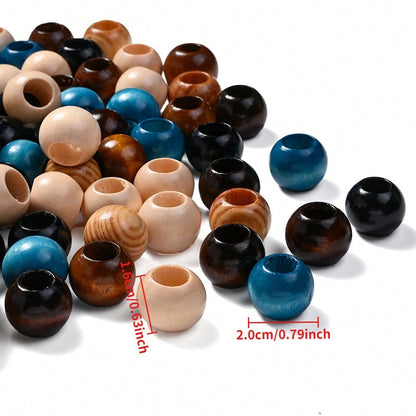 10/30/50pcs 16x20mm Natural Wood Beads
