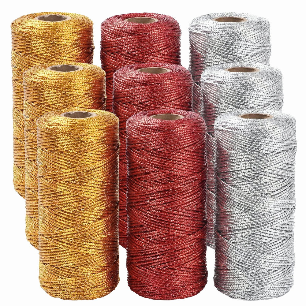 Red Gold Silver Polyester Cord Set