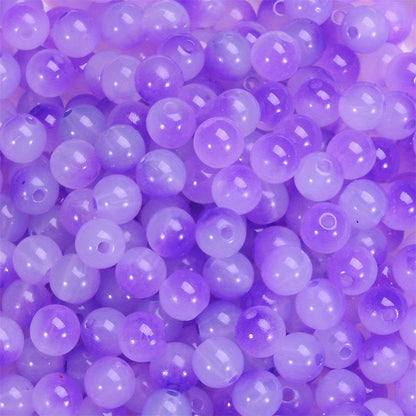 Mixed Color Imitation Jade Acrylic Beads