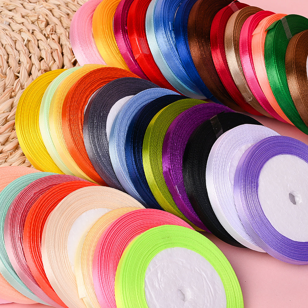 20PCS 6mm Satin Ribbon Set - 25 Yards Each