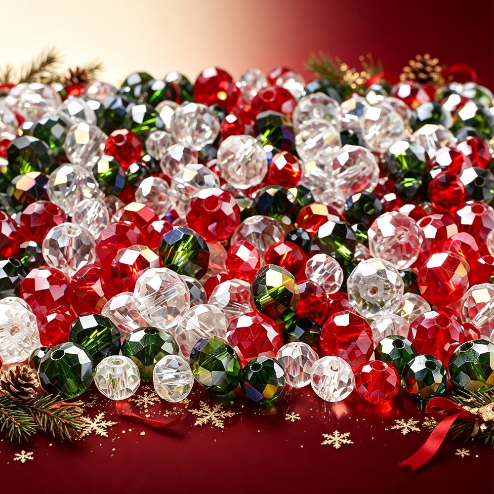 Mixed Christmas and Halloween Glass Bead Set
