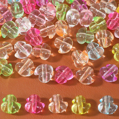 30pcs 14x15mm Transparent Little Duck Acrylic Beads