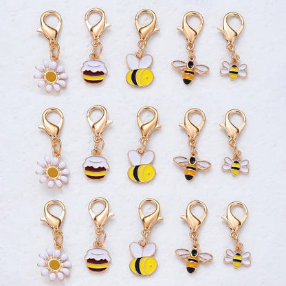 Summer Yellow Enamel Charm Set