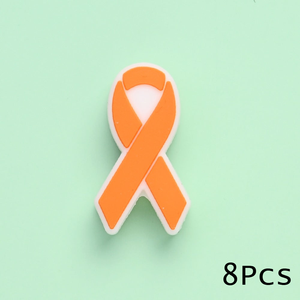 8PCS 28×16mm Silicone Ribbon Bead Set