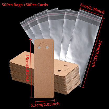 Keychain and Jewelry OPP Packaging Card Set