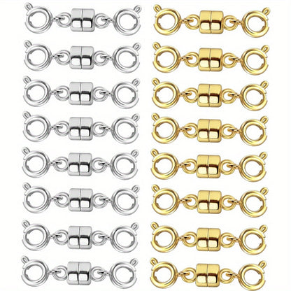 16-Piece Gold & Silver Magnetic Jewelry Clasps