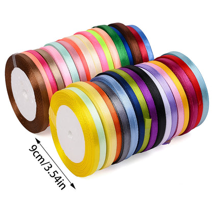 20PCS 6mm Satin Ribbon Set - 25 Yards Each