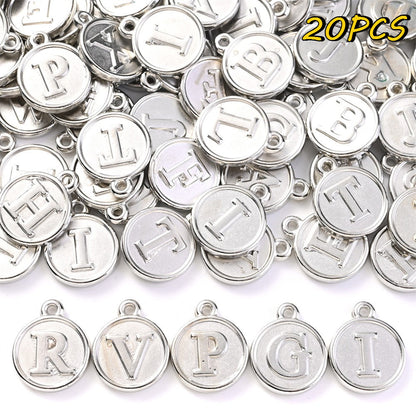 Acrylic Letter Round Pendants
