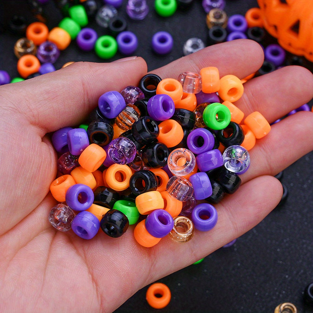 100/200pcs 6x9mm Colorful Pony Acrylic Beads