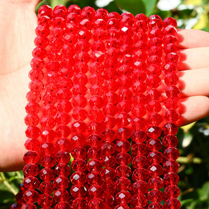Red Glass Spacer Beads