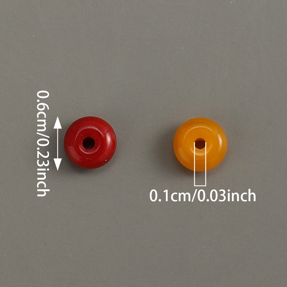 100pcs 3x6mm Multicolor Rondelle Glass Beads