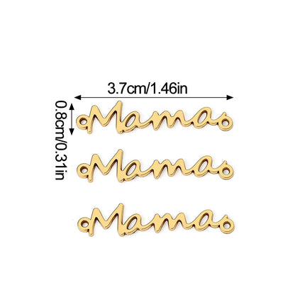 Mama Double Hole Alloy Pendants