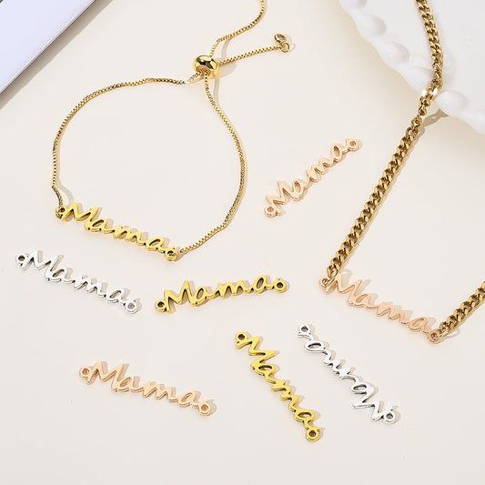 Mama Double Hole Alloy Pendants