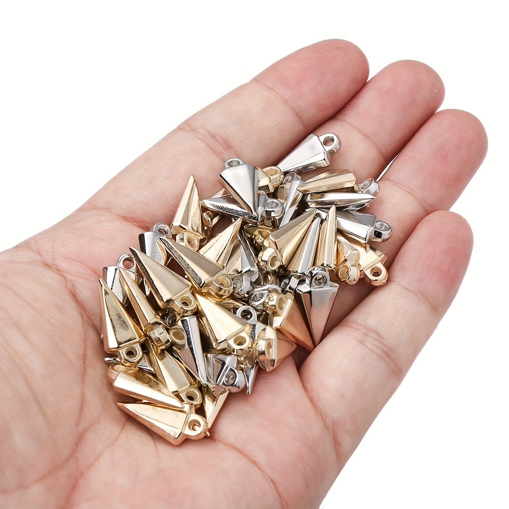 Gold & Silver CCB Plastic Pendants