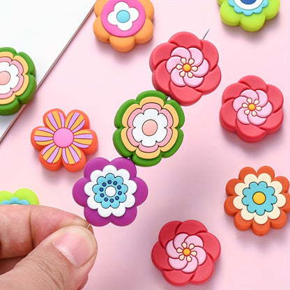 Mixed Flower Silicone Beads