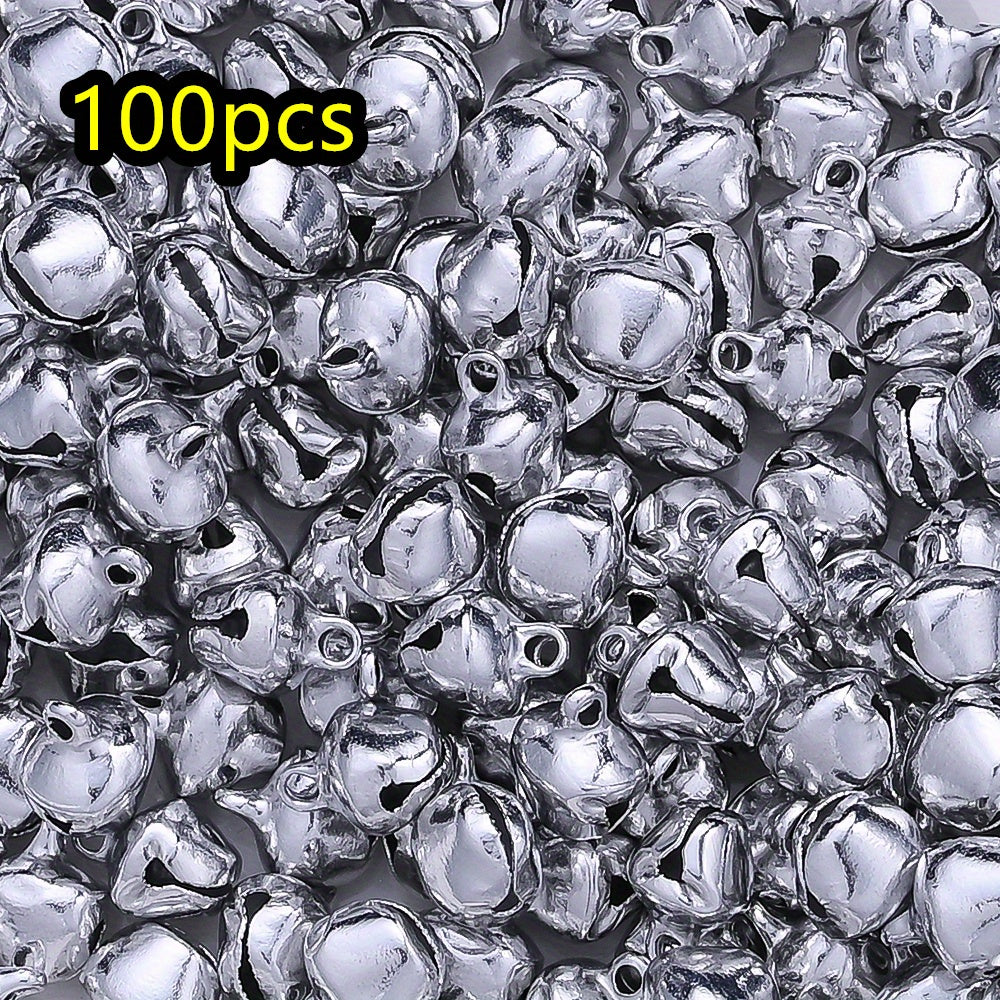 100pcs/set 8mm Christmas Jingle Bells Beads