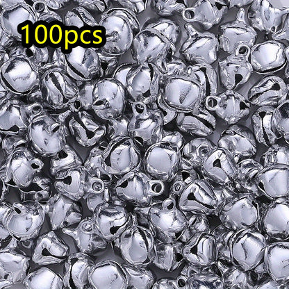 100pcs/set 8mm Christmas Jingle Bells Beads