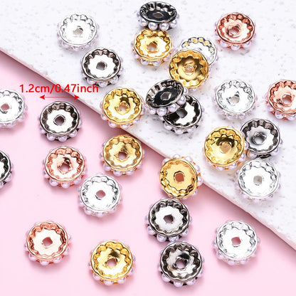 20PCS 12mm Alloy & Round Acrylic Spacer Bead Set