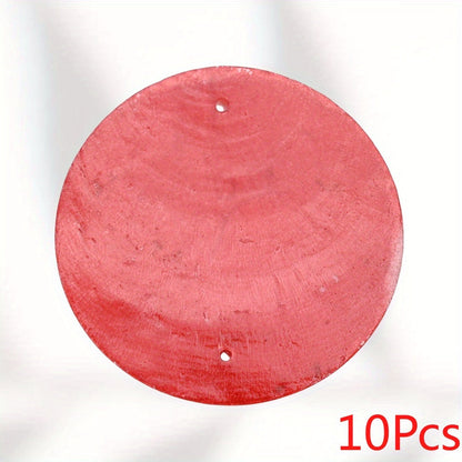 10-Piece Round Ocean Stone Pendants