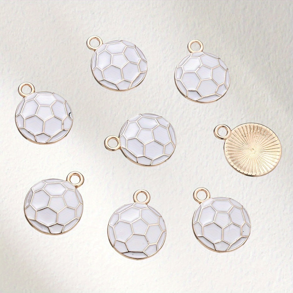 10PCS 13×17mm Colorful Football Acrylic Pendant Set