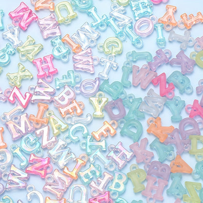 5-14 mm Mixed Letter Acrylic Charms