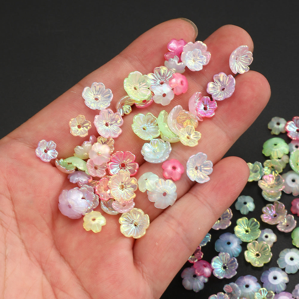 Gradient Acrylic Plum Blossom Beads