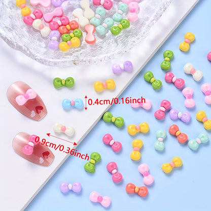 Resin Bow Flatback Decorative Beads