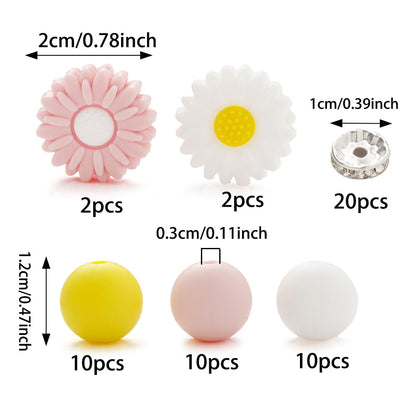 Mix Style Silicone Beads Set with Beading Pens