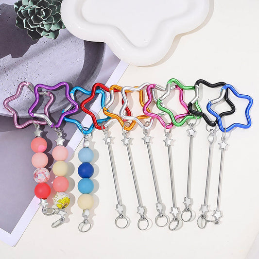 12-Piece Mixed Color Star Keychain Set
