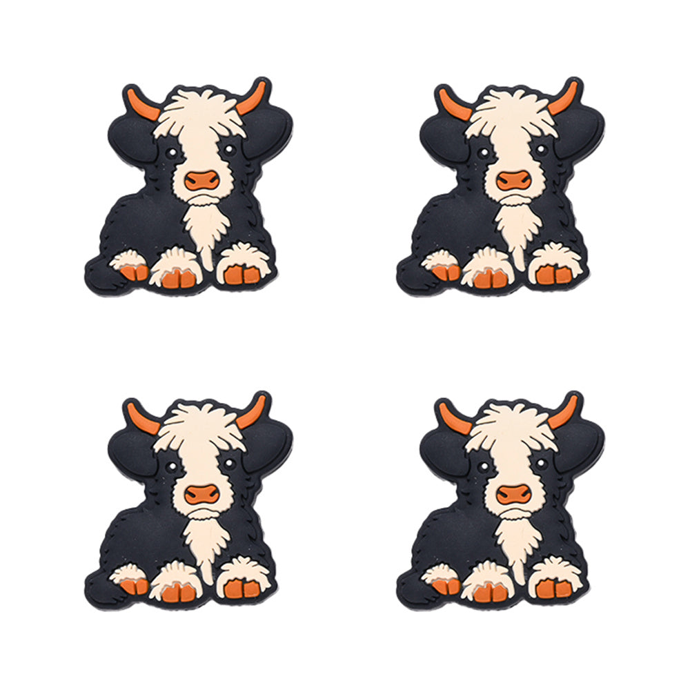 4PCS Farm Animal Silicone Bead Set