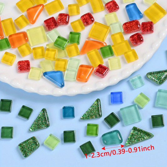 Colorful Irregular Glass Beads