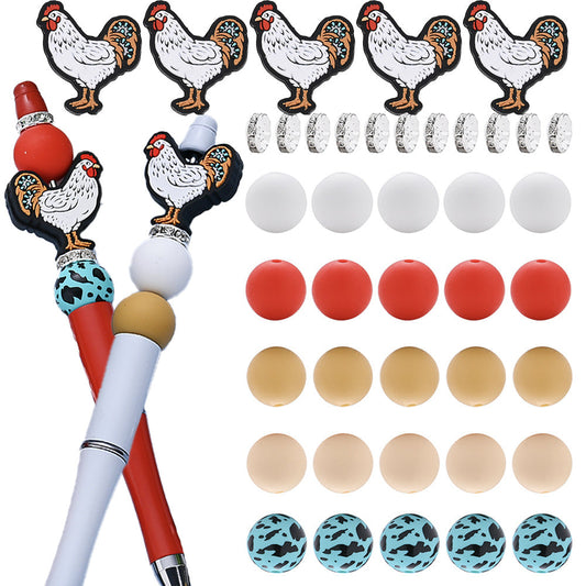 Rooster Silicone Beads Jewelry Kit
