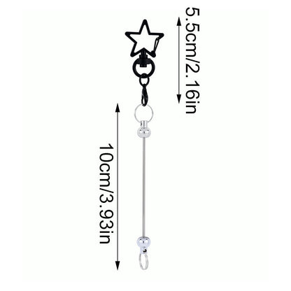 12PCS Star Lobster Clasp Beaded Keychain Set