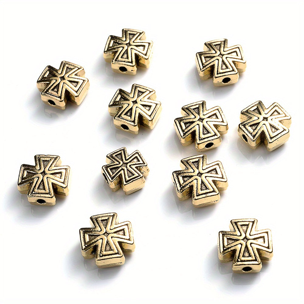 Vintage Cross Metal Spacer Beads