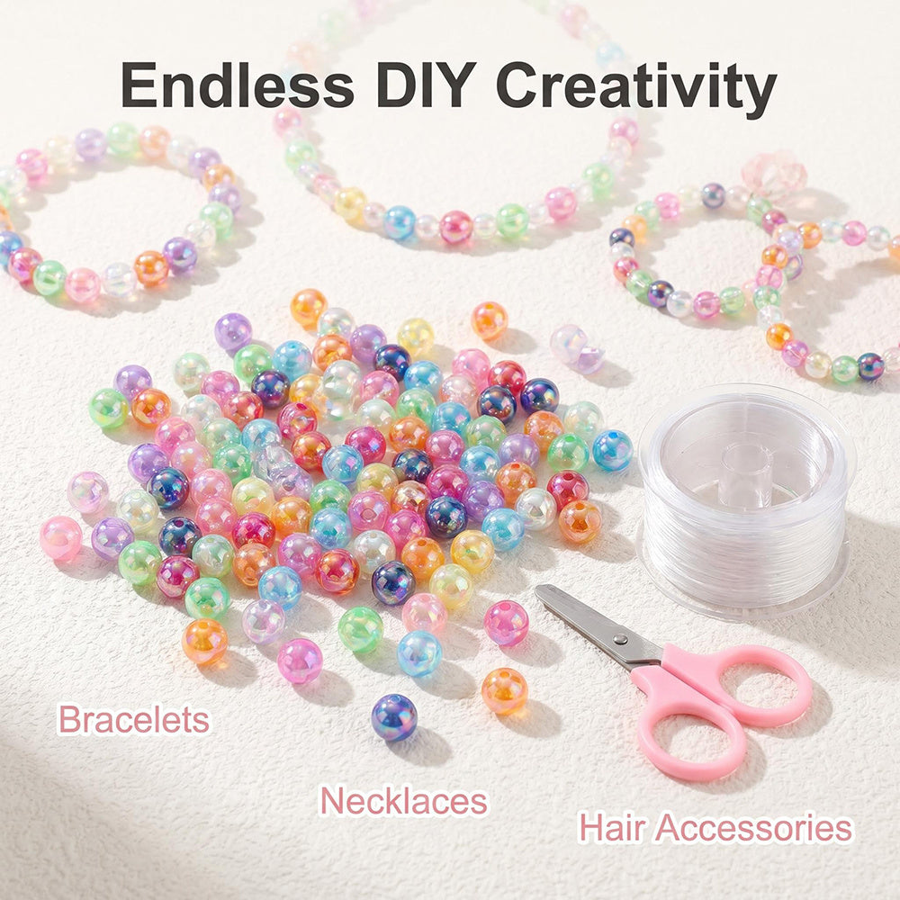 390/650/1300/2600pcs Acrylic Sparkling Spacer Beads