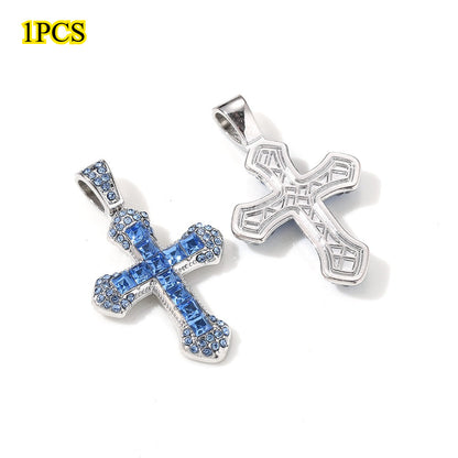 Y2K Rhinestone Cross Alloy Pendants