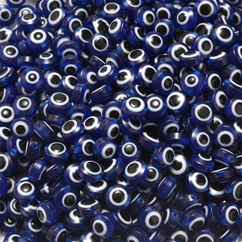 Blue Evil Eye Resin Beads
