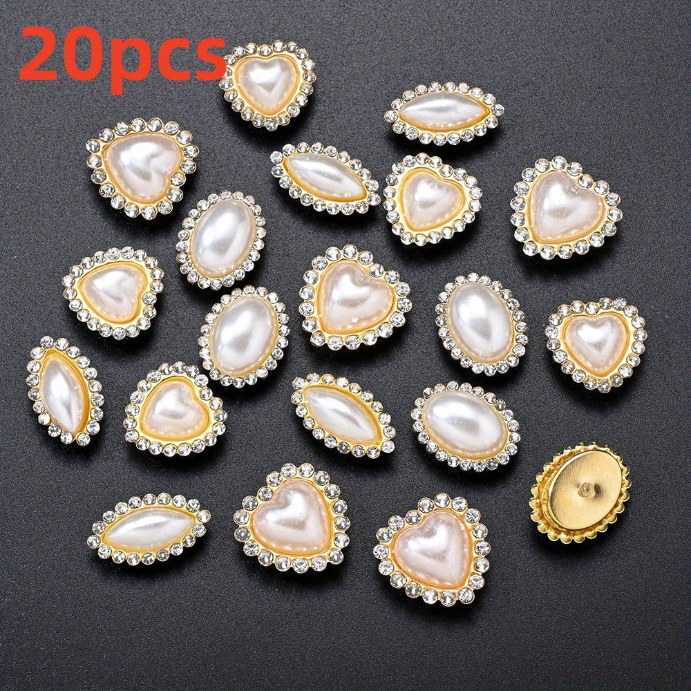 20pcs White Acrylic Artificial Pearl Beads