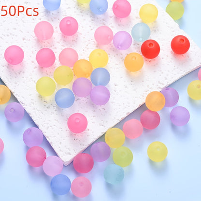 Frosted Acrylic Round Beads
