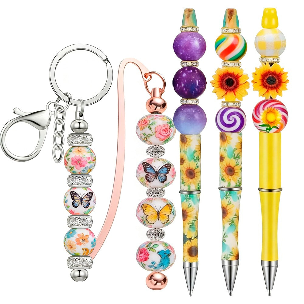 Vibrant Silicone Focal Beads Set