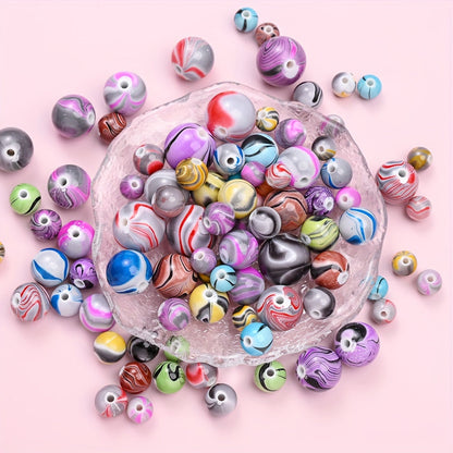 8–16mm Multicolor Round Acrylic Bead Set